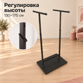 Вешалка напольная двойная DOPPIO-GABBIANO-LUX-NERO в стиле Лофт Т-образная, черная