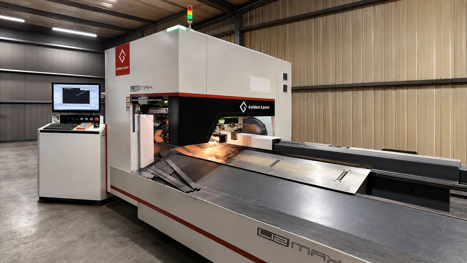 Трубный лазер Golden Laser L12MAX-3D на производстве Elementto